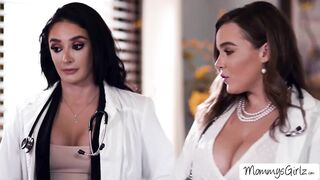 Milfs Natasha Nice and Sheena Ryder lesbian 3way with stepdaughter