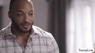 Blonde Tbabe lets her black stepfather bang her wet ass