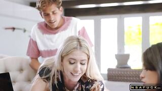 Guy and a Stepsister are seducing a girlfriend