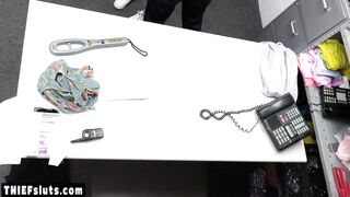 Hot blonde teen thief fucked after the interrogation