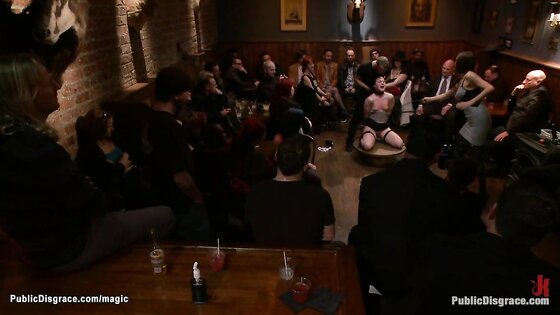 Boxed head slave ass fuckedi n public