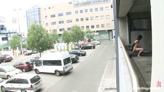 Gagged bound and public fucked